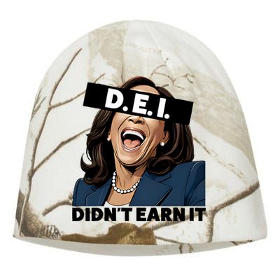 Kamala Dei DidnT Earn It Anti Kamala Harris Vote Trump 2024 Kati - Camo Knit Beanie