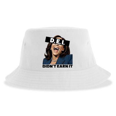 Kamala Dei DidnT Earn It Anti Kamala Harris Vote Trump 2024 Sustainable Bucket Hat