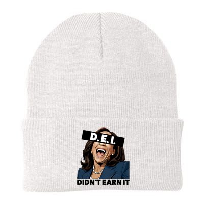 Kamala Dei DidnT Earn It Anti Kamala Harris Vote Trump 2024 Knit Cap Winter Beanie