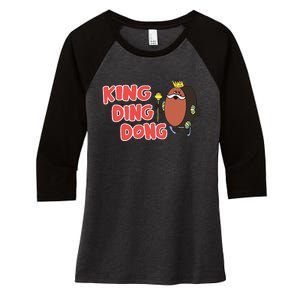 King Ding Dong Women's Tri-Blend 3/4-Sleeve Raglan Shirt