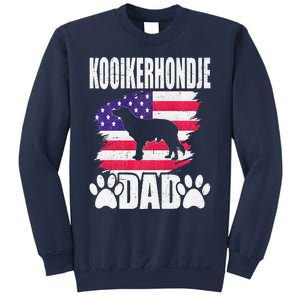 Kooikerhondje Dad Dog Lover American Us Flag Sweatshirt