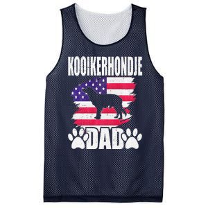 Kooikerhondje Dad Dog Lover American Us Flag Mesh Reversible Basketball Jersey Tank