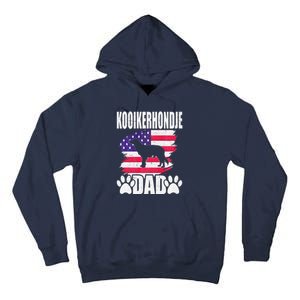 Kooikerhondje Dad Dog Lover American Us Flag Tall Hoodie