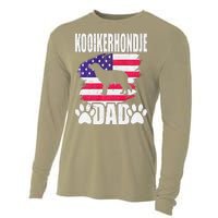 Kooikerhondje Dad Dog Lover American Us Flag Cooling Performance Long Sleeve Crew