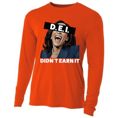 Kamala DidnT Earn It Funny Kamala Harris Vote Trump 2024 Cooling Performance Long Sleeve Crew