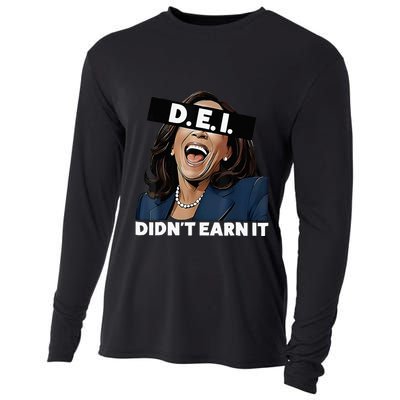 Kamala DidnT Earn It Funny Kamala Harris Vote Trump 2024 Cooling Performance Long Sleeve Crew