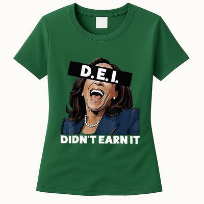 Kamala DidnT Earn It Funny Kamala Harris Vote Trump 2024 Womens T-Shirt