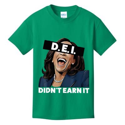 Kamala DidnT Earn It Funny Kamala Harris Vote Trump 2024 Kids T-Shirt