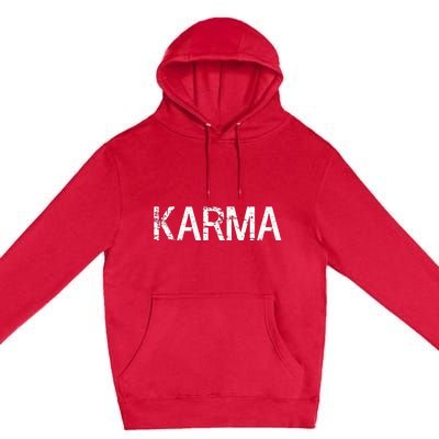 Karma Distressed Effect Premium Pullover Hoodie