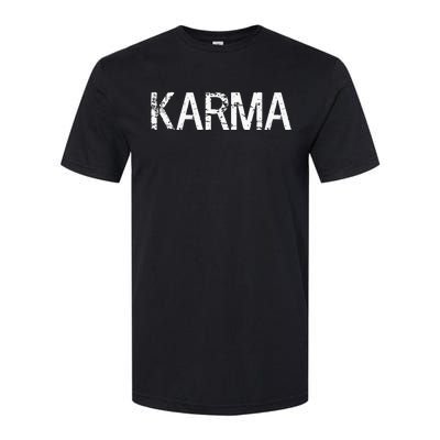 Karma Distressed Effect Softstyle CVC T-Shirt