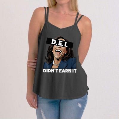 Kamala DidnT Earn It Funny Kamala Harris Vote Trump 2024 Women's Strappy Tank