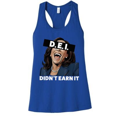 Kamala DidnT Earn It Funny Kamala Harris Vote Trump 2024 Women's Racerback Tank