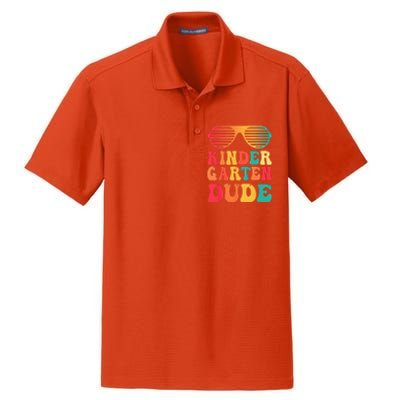 Kindergarten Dude Funny First Day Back To School Student Dry Zone Grid Polo