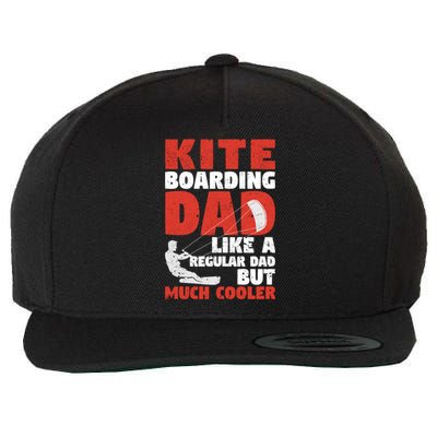 Kiteboarding Dad Funny Surfing Kite Surfer FatherS Day Gift Wool Snapback Cap