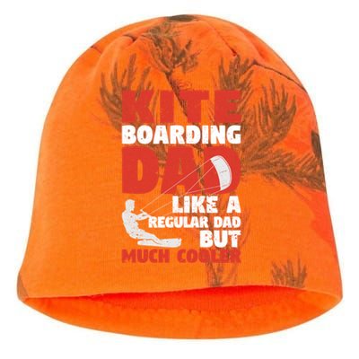 Kiteboarding Dad Funny Surfing Kite Surfer FatherS Day Gift Kati - Camo Knit Beanie