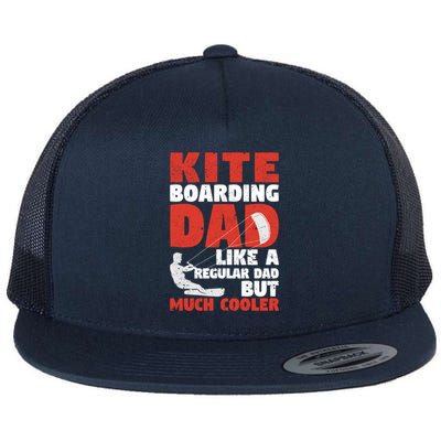 Kiteboarding Dad Funny Surfing Kite Surfer FatherS Day Gift Flat Bill Trucker Hat