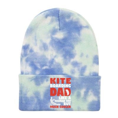 Kiteboarding Dad Funny Surfing Kite Surfer FatherS Day Gift Tie Dye 12in Knit Beanie