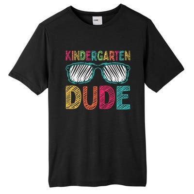 Kindergarten Dude Funny First Day Back To School Student Tall Fusion ChromaSoft Performance T-Shirt