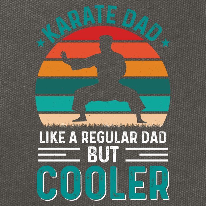Karate Dad Fathers Day Cooler Father Gifts Idea Cotton Canvas Backpack