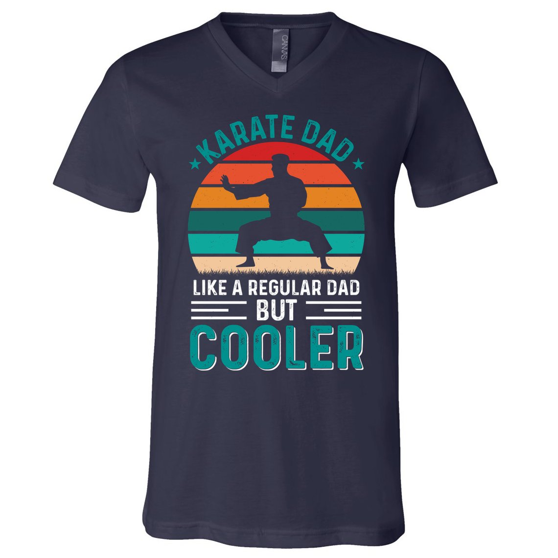 Karate Dad Fathers Day Cooler Father Gifts Idea V-Neck T-Shirt