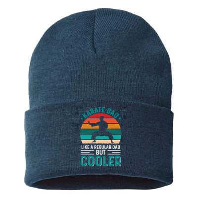 Karate Dad Fathers Day Cooler Father Gifts Idea Sustainable Knit Beanie