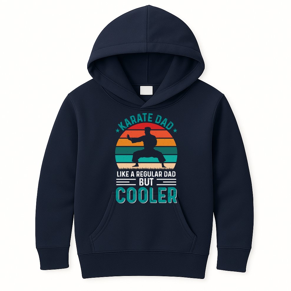 Karate Dad Fathers Day Cooler Father Gifts Idea Kids Hoodie