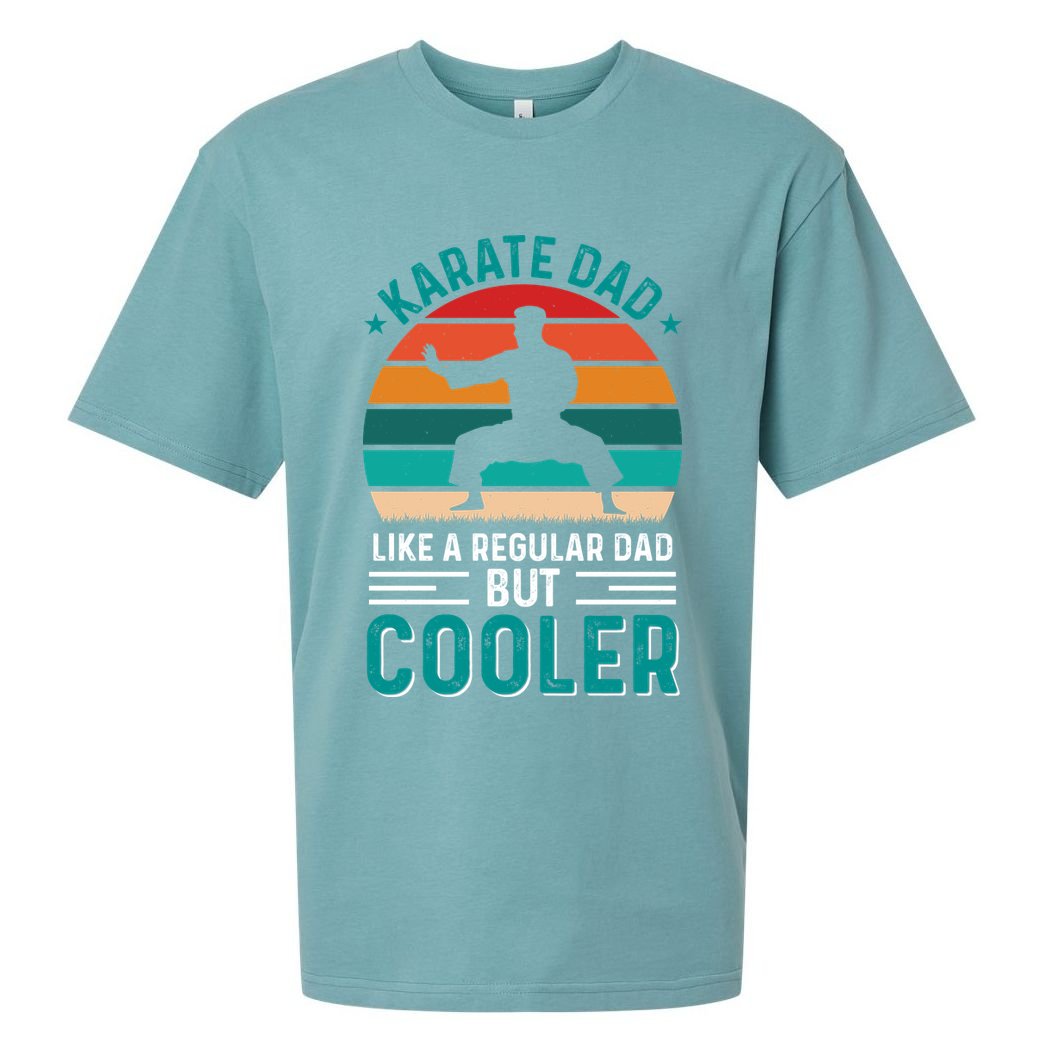 Karate Dad Fathers Day Cooler Father Gifts Idea Sueded Cloud Jersey T-Shirt