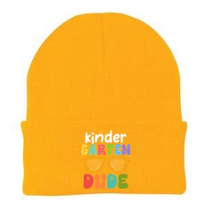 Kindergarten Dude First Day Of Kindergarten Teacher Team Gift Knit Cap Winter Beanie