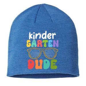 Kindergarten Dude First Day Of Kindergarten Teacher Team Gift Sustainable Beanie