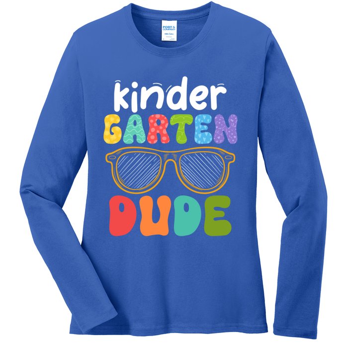 Kindergarten Dude First Day Of Kindergarten Teacher Team Gift Ladies Long Sleeve Shirt