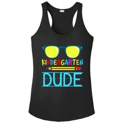 Kindergarten Dude Funny First Day Back To School Student Ladies PosiCharge Competitor Racerback Tank