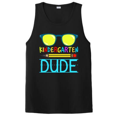 Kindergarten Dude Funny First Day Back To School Student PosiCharge Competitor Tank