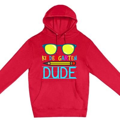 Kindergarten Dude Funny First Day Back To School Student Premium Pullover Hoodie