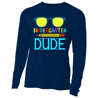 Kindergarten Dude Funny First Day Back To School Student Cooling Performance Long Sleeve Crew