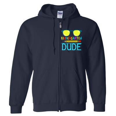 Kindergarten Dude Funny First Day Back To School Student Full Zip Hoodie