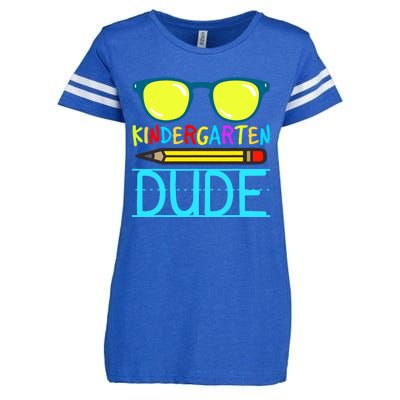 Kindergarten Dude Funny First Day Back To School Student Enza Ladies Jersey Football T-Shirt