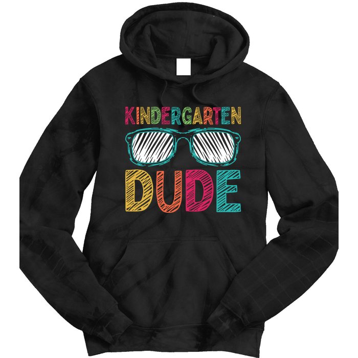 Kindergarten Dude Funny First Day Back To School Student Tie Dye Hoodie