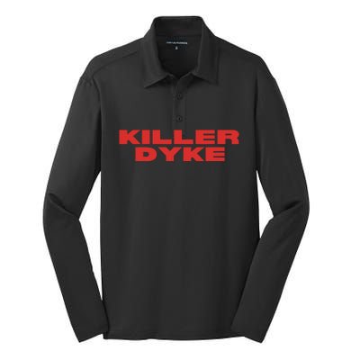 Killer Dyke Funny Lesbian Bisexual Pride Silk Touch Performance Long Sleeve Polo