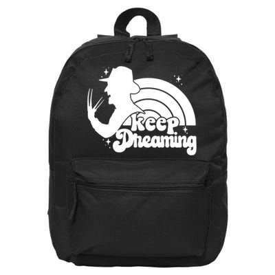 Keep Dreaming Freddy's Nightmare Horror Movi 16 in Basic Backpack