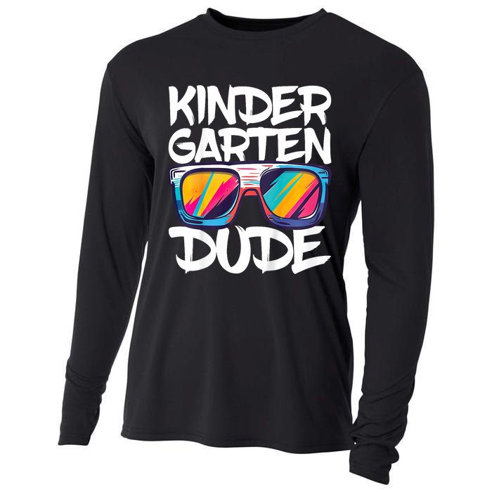 Kindergarten Dude First Day Of Kindergarten Boy Girl Cooling Performance Long Sleeve Crew