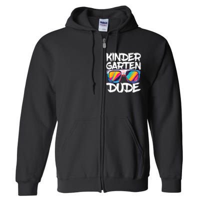 Kindergarten Dude First Day Of Kindergarten Boy Girl Full Zip Hoodie