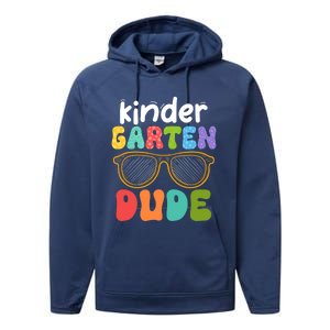 Kindergarten Dude First Day Of Kindergarten Teacher Team Gift Performance Fleece Hoodie