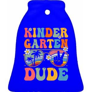 Kindergarten Dude Groovy 1St Day Back To School Teacher Gift Ceramic Bell Ornament