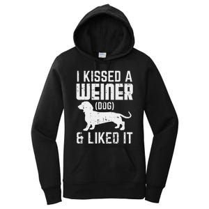 Kissed Dog I Liked It Funny Animal Pet Dachshund Gift Women's Pullover Hoodie