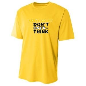 Kenny Do It DonT Over Think Youth Performance Sprint T-Shirt