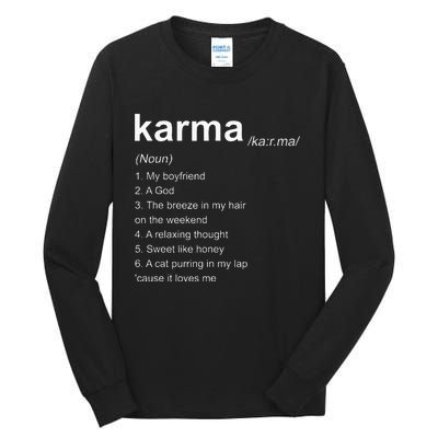 Karma Definition Karma Vibe Tall Long Sleeve T-Shirt