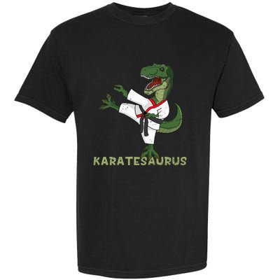 Karate Dinosaur Karatesaurus Trex Karatist Garment-Dyed Heavyweight T-Shirt