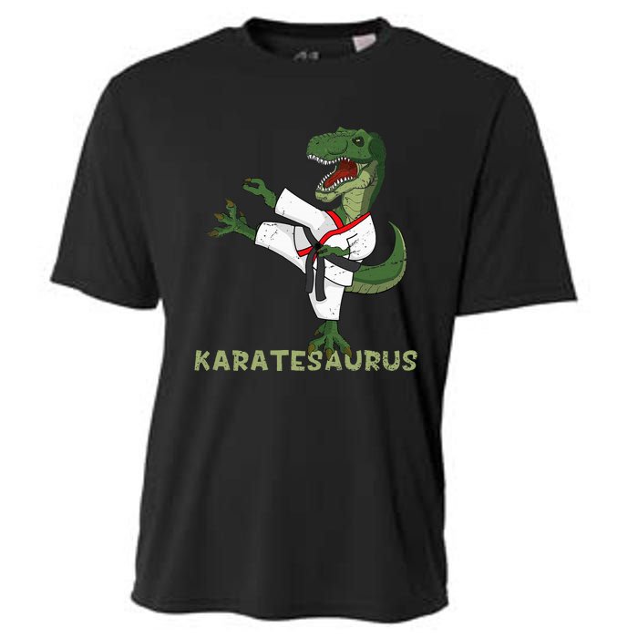 Karate Dinosaur Karatesaurus Trex Karatist Cooling Performance Crew T-Shirt