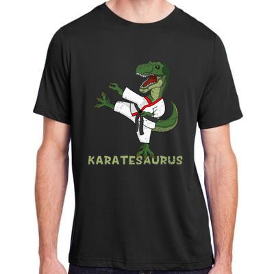 Karate Dinosaur Karatesaurus Trex Karatist Adult ChromaSoft Performance T-Shirt