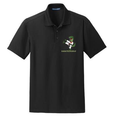 Karate Dinosaur Karatesaurus Trex Karatist Dry Zone Grid Polo